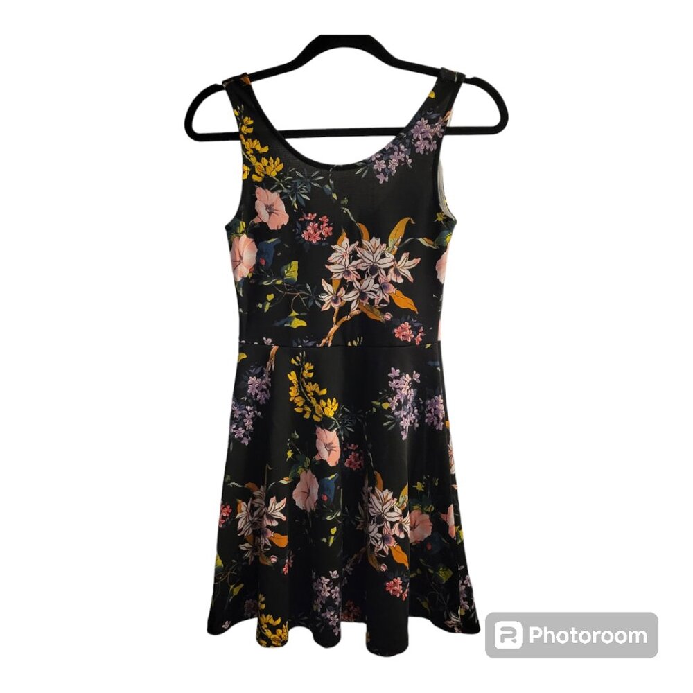 H&M Divided Black Floral Summer Dress